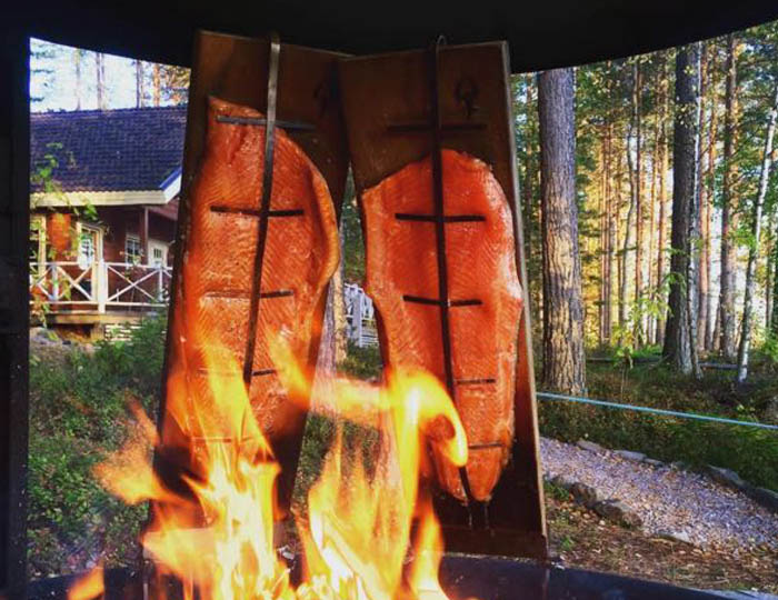 Финский гриль барбекю Fingrill 80 на дровах и углях