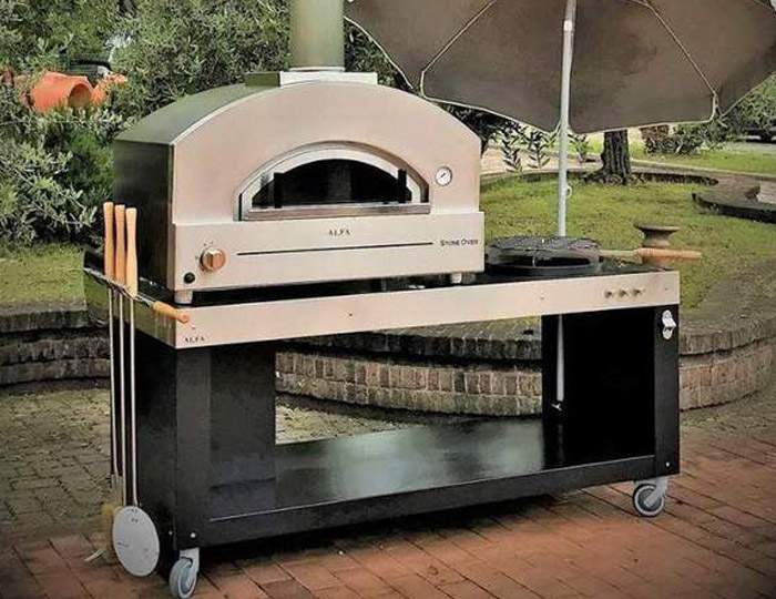 Alfa Тележка стол для пицца печи 130 см