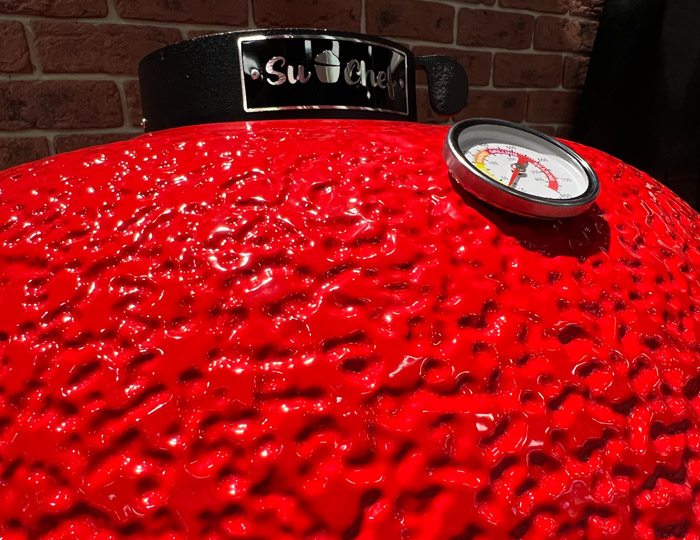 Керамический гриль Su Chef Grande Red на ножках красный
