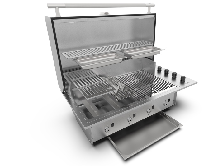 Газовый гриль встройка Brabura Box-Q Stainless Steel