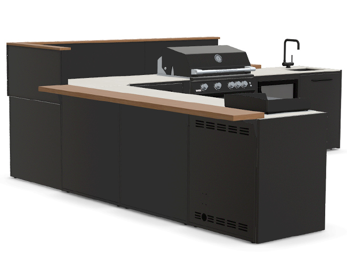 Гриль Кухня Brabura Kitchen Corner Black 800.4