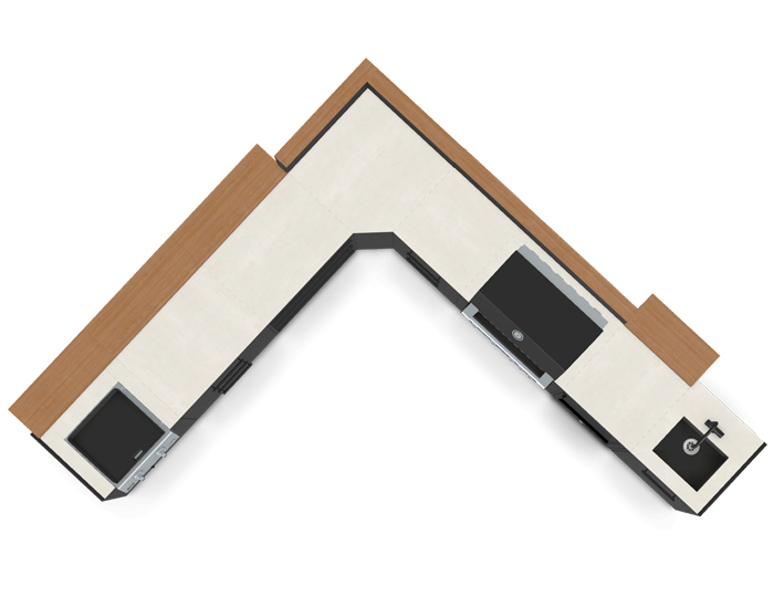 Гриль Кухня Brabura Kitchen Corner Black 800.4