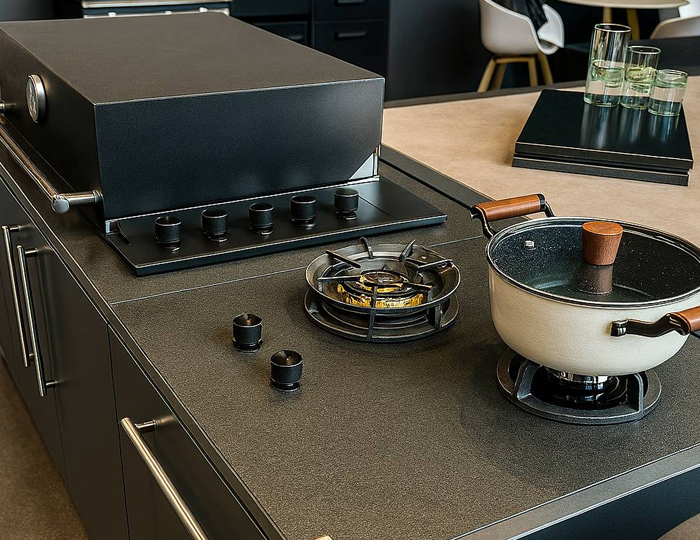 Гриль кухня Brabura Kitchen U Black 1200.6