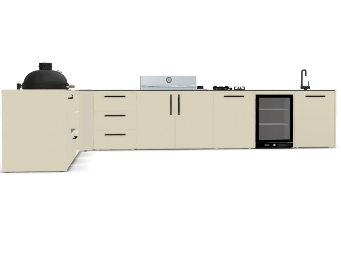 Гриль кухня Brabura Kitchen Corner White 900.5