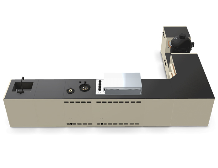 Гриль кухня Brabura Kitchen Corner White 900.5