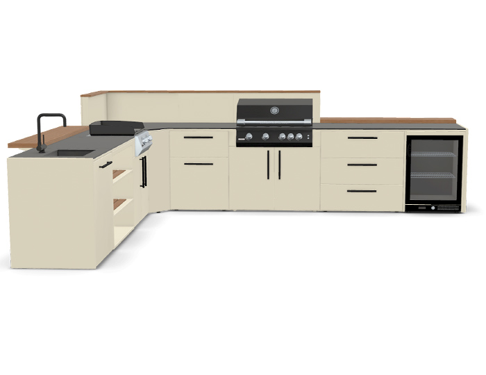 Гриль кухня Brabura Kitchen Corner White 800.4