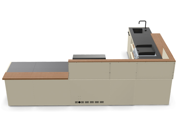 Гриль кухня Brabura Kitchen Corner White 800.4