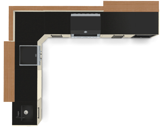 Гриль кухня Brabura Kitchen Corner White 800.4