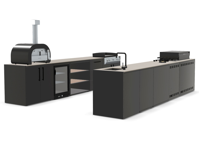 Гриль кухня Brabura Kitchen Double Black 1000.6