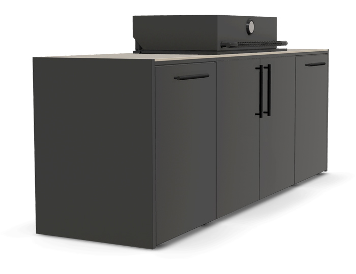Гриль кухня Brabura Kitchen Line Base Black 300.1
