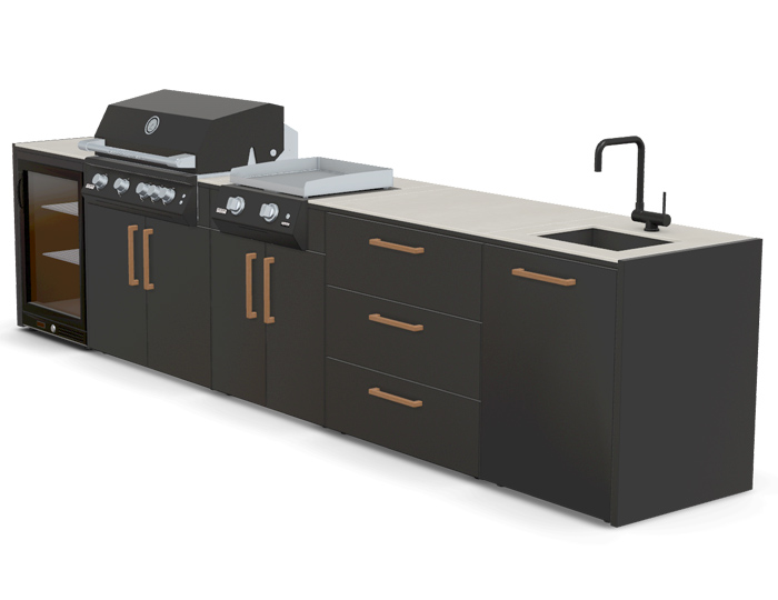 Гриль кухня Brabura Kitchen Line Base Black 500.4 купить