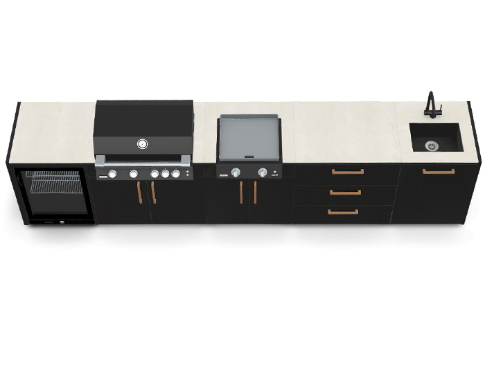 Гриль кухня Brabura Kitchen Line Base Black 500.4 купить