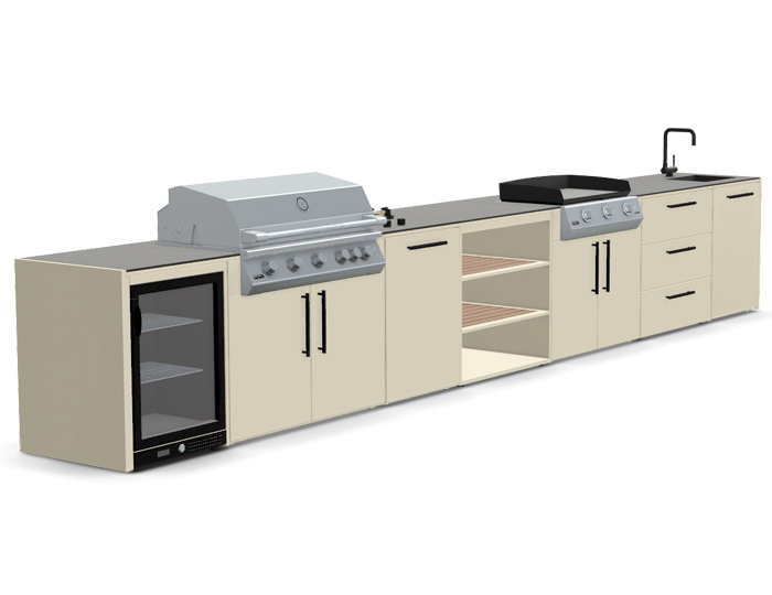 Гриль кухня Brabura Kitchen Line Base white 700.5