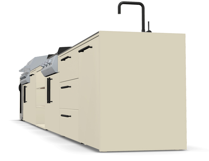 Гриль кухня Brabura Kitchen Line Base white 700.5