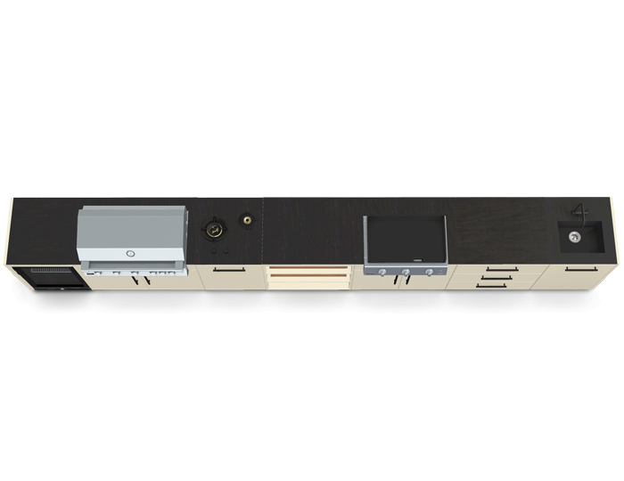 Гриль кухня Brabura Kitchen Line Base white 700.5