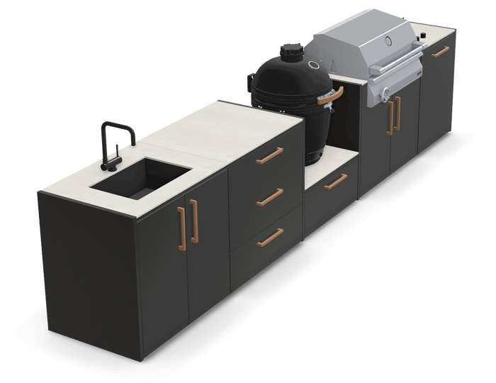 Гриль кухня Brabura Kitchen Line Base Black 500.4  Charcoal